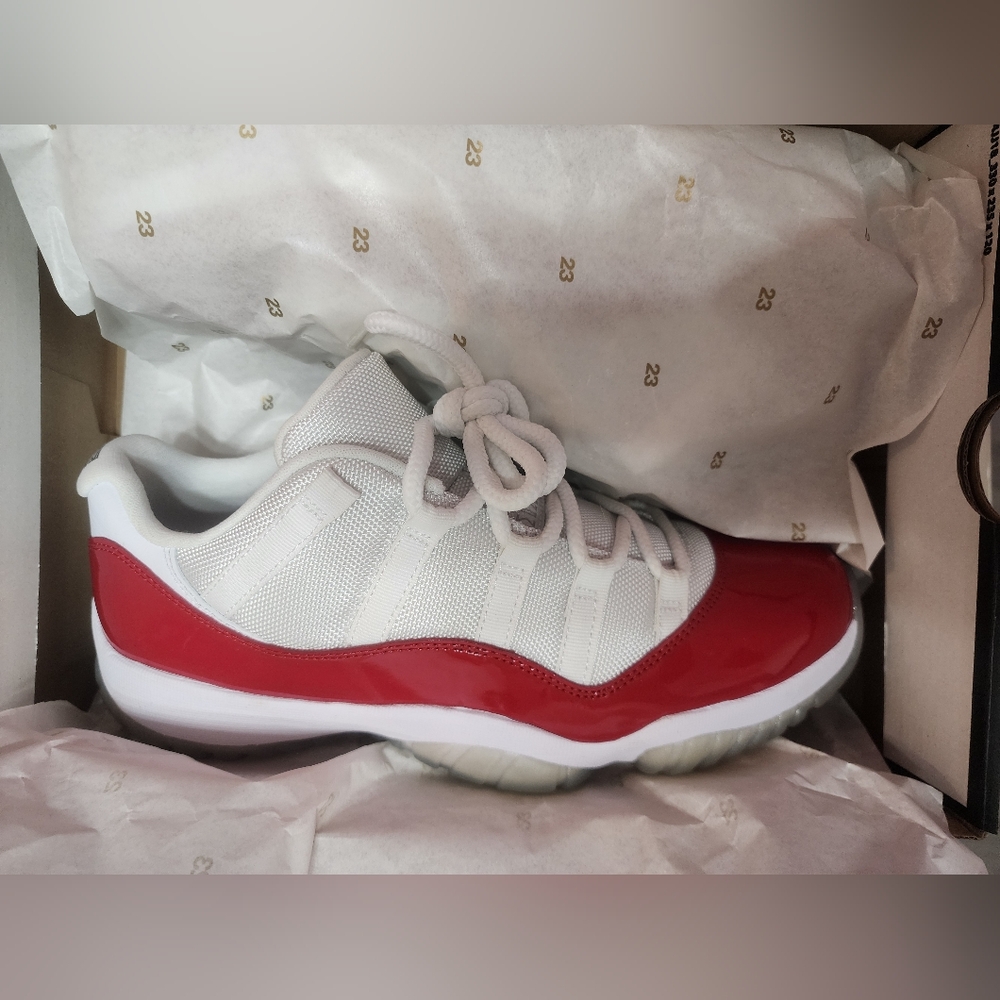 Jordan 11s Lows Red and White, Athletic Sneakers. Size 9.5. In Great Condition.